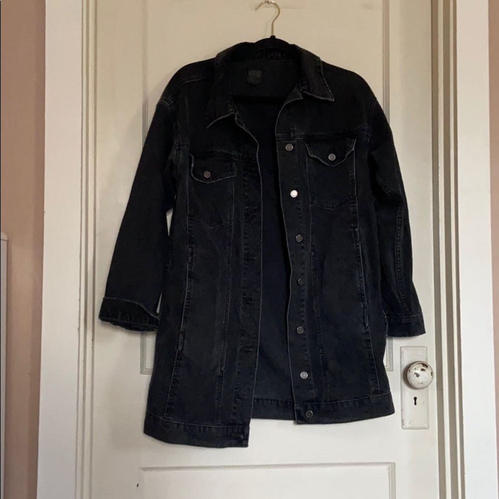 Oversized Black Denim Jacket